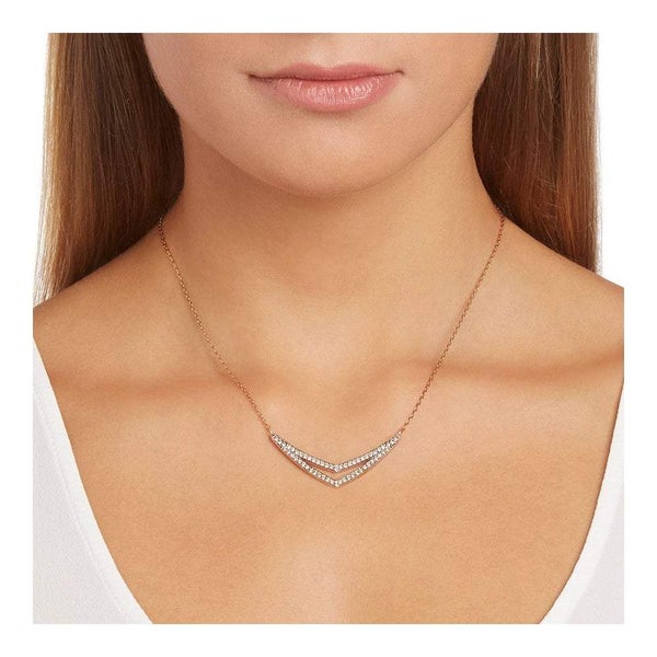 SWAROVSKI Alpha Medium Necklace - Rose Gold #5210287 Carousel 4