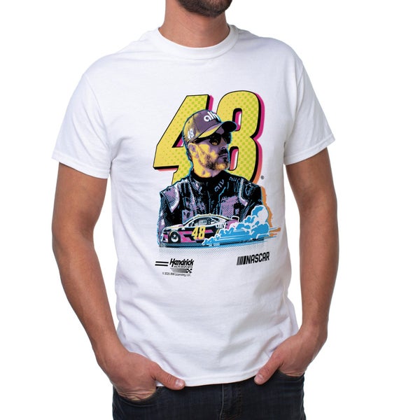 DelSol NASCAR Mens Classic Crew Tee - Jimmie Johnson - 4 White by DelSol for ... Carousel 1