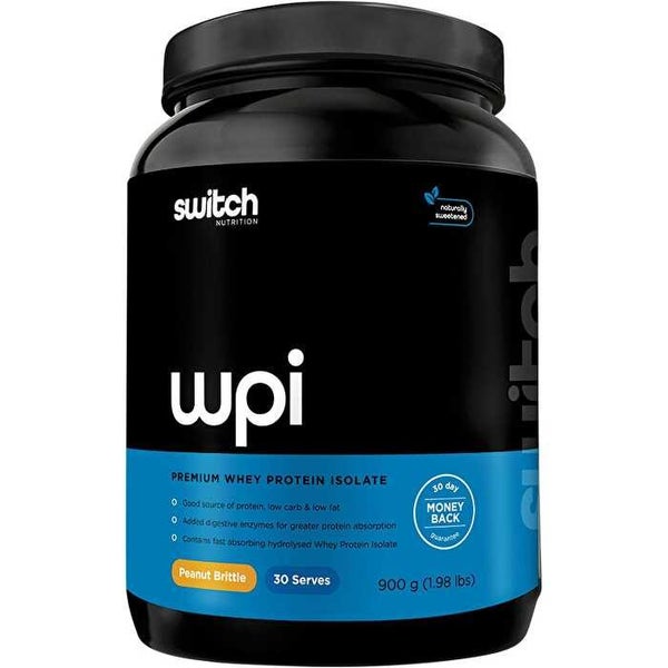 Switch Nutrition WPI Premium Whey Protein Isolate Peanut Brittle 900g Carousel 1