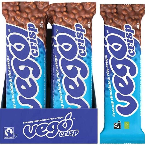 Vego Crisp Chocolate Bar Creamy Chocolate & Rice Crisps 20x40g Carousel 1
