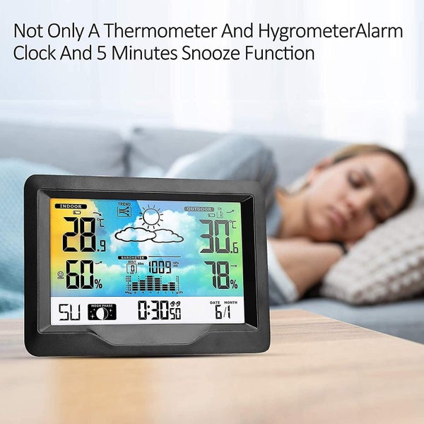 wireless Weather Station, Radio Weather Station With Outdoor Sensor, Multifunct Carousel 3