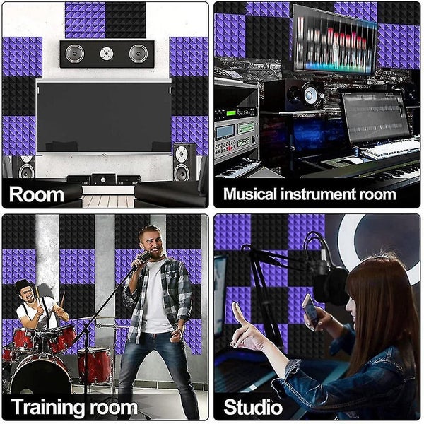 12 Pack Sound Proof Foam Panels,acoustic Foam Panels High Density Sound Absorpti Carousel 4