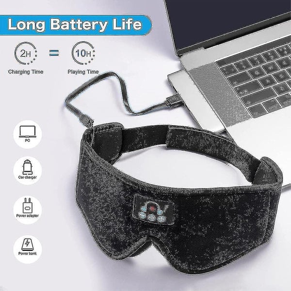 Sleep Mask with Bluetooth Headphones - 3D Sleeping Blackout Eye Cover with Carousel 4