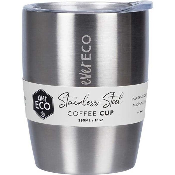 Ever Eco Insulated Coffee Cup Brushed Stainless 295ml Carousel 1