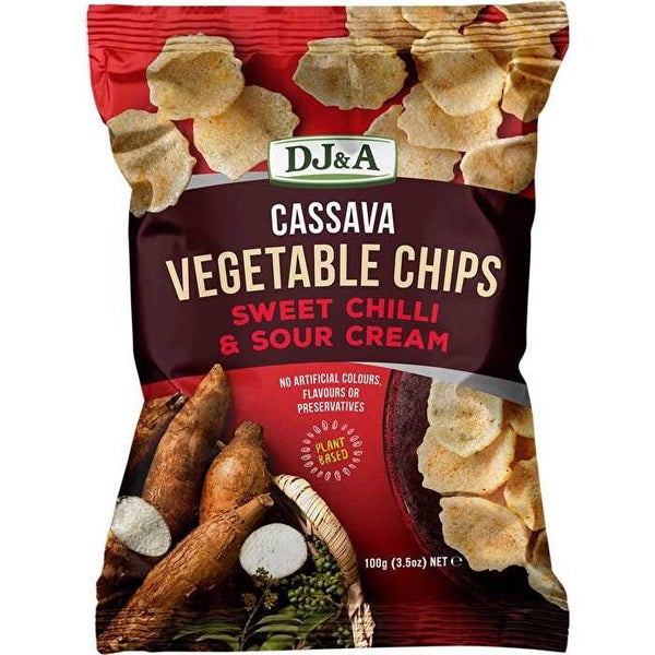 Dj&a Cassava Vegetable Chips Sweet Chilli & Sour Cream 5x100g Carousel 1