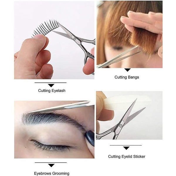 Small Scissors Stainless Steel Facial Hair Grooming Beauty Tool For Men Carousel 4