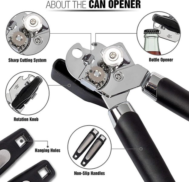 Strongest Manual Can Opener - Anti-Slip Hand Grip Stainless Steel Blade Carousel 2