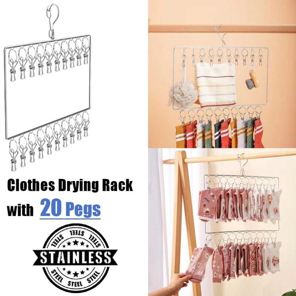 Brand New 2 Tier Sock Hanger Clothes Drying Rack Stainless Steel *Sale NOW* Carousel 2
