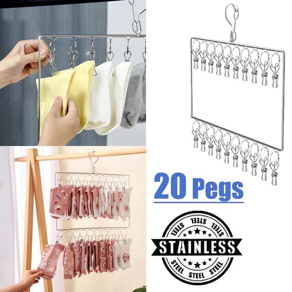 Brand New 2 Tier Sock Hanger Clothes Drying Rack Stainless Steel *Sale NOW* Carousel 1