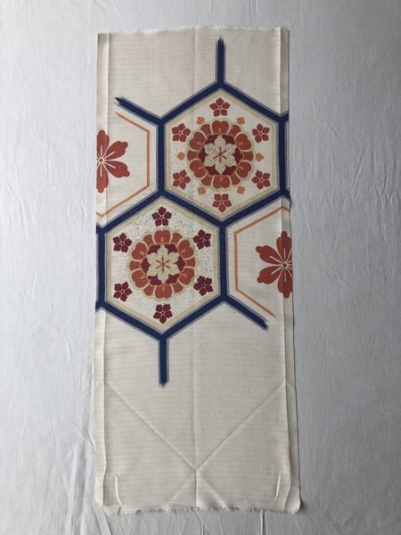 Vintage Japanese Woven Silk Fabric Piece Carousel 1