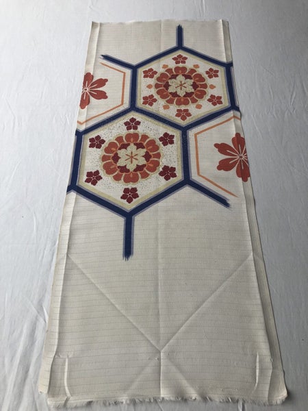 Vintage Japanese Woven Silk Fabric Piece Carousel 2