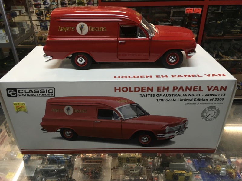 1/18 CLASSIC CARLECTABLES - HOLDEN EH PANEL VAN ‘ARNOTTS’ TASTES OF AUSTRALIA Carousel 1