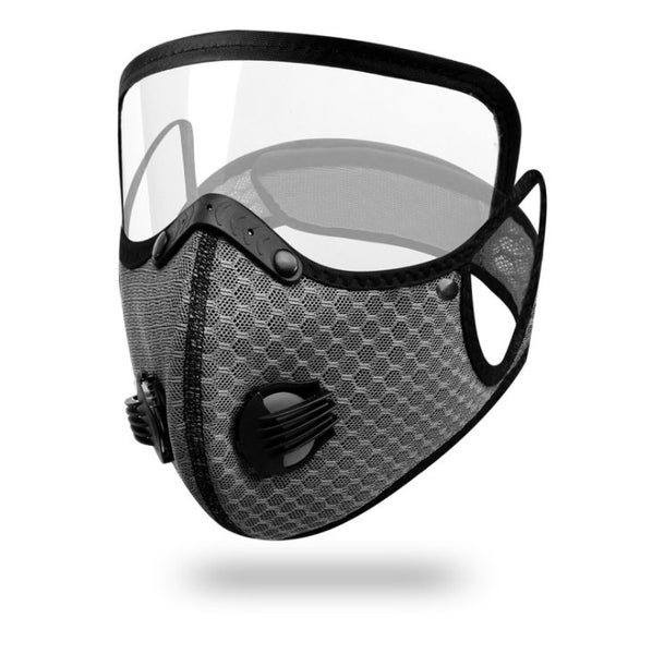 Reusable Face Mask With Filter And Detachable Eye Shield Adults Carousel 1