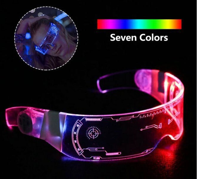 LED Luminous Glasses Futuristic Electronic Visor Glasses for Party Festival Carousel 1