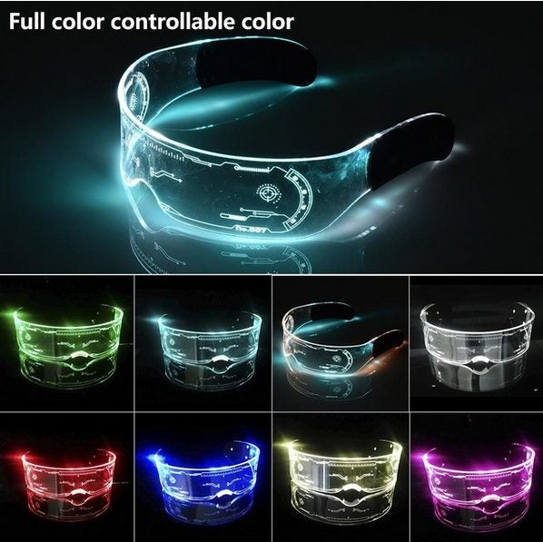 LED Luminous Glasses Futuristic Electronic Visor Glasses for Party Festival Carousel 2