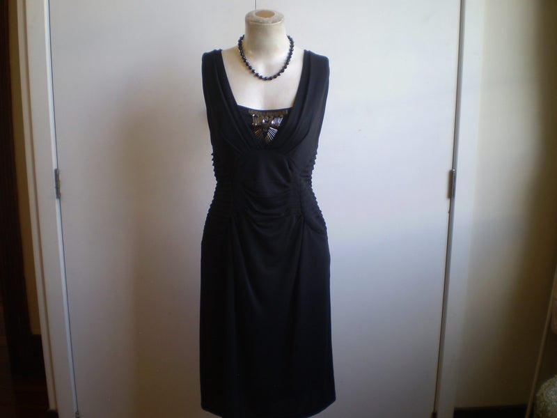 GRACE HILL DESIGNER ELEGANT BLACK BEADED EVENING/PARTY DRESS 14 Carousel 1