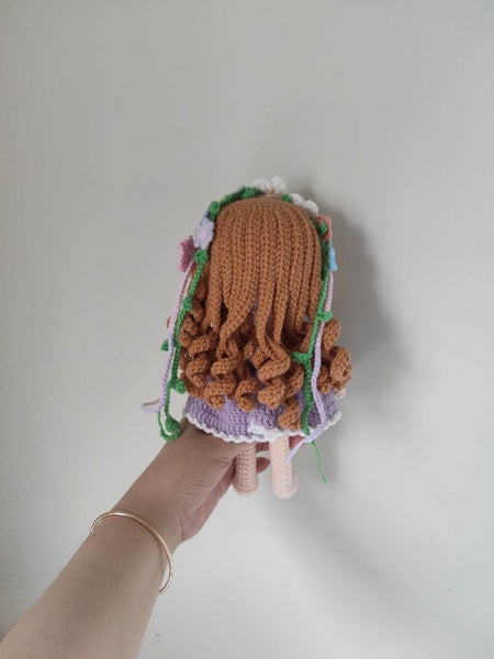 Handmade Crochet Long-Haired Rapunzel Princess Doll Carousel 4