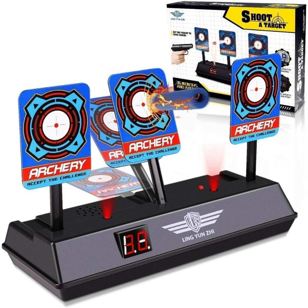 3 Bits Electronic Digital Target Toys Guns Practice Shooting Intelligent Light S Carousel 6