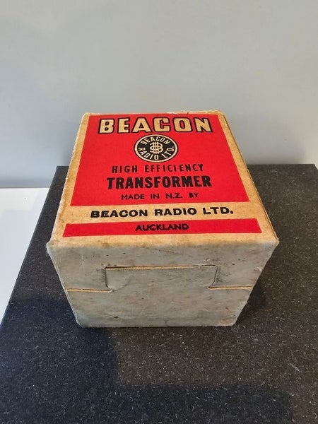 Vintage Beacon Radio Ltd High Efficiency Transformer. Made in NZ Carousel 7