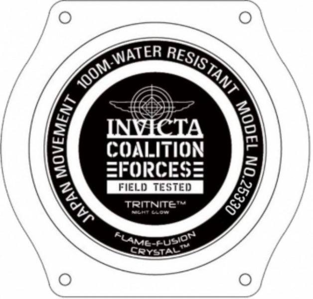 1day-Invicta Men's 'Coalition Forces' 100M Quartz S/S and Silicone Watch Blue Carousel 2