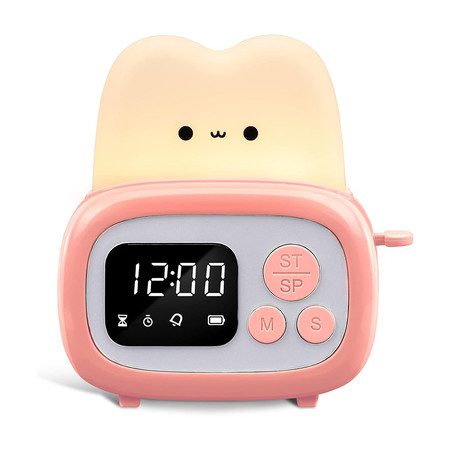 Mini Timer Clock Toaster Lamp Birthday Gifts for Teen Girls Boys Pink Carousel 1