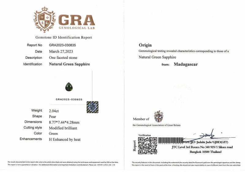 2.04ct Green Sapphire - Precious Gemstone Boutique Carousel 4