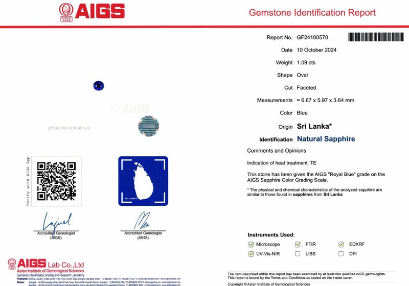 1.09ct Royal Blue Sapphire - The Sapphire Merchant Carousel 4