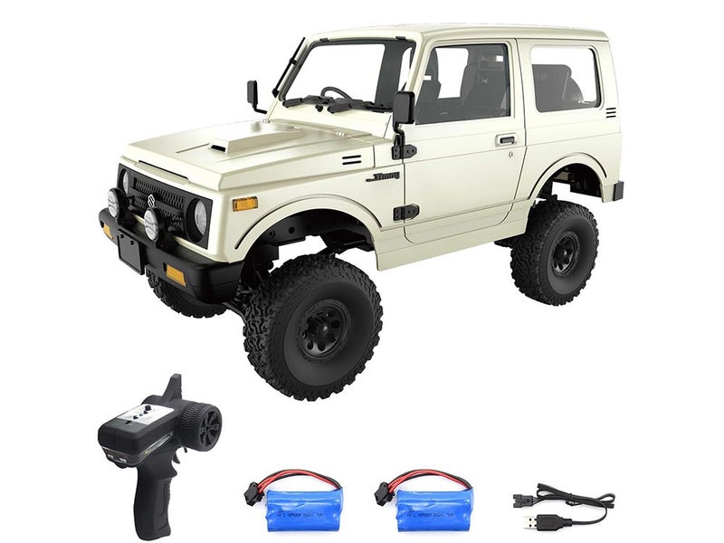 1/10 Scale RC Rock Crawler with LED Lights and Two Batteries for Kids and Adults Carousel 1