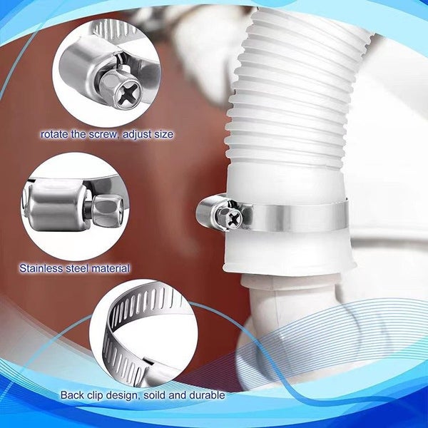 4 Pack Pool Pump Replacement Hose for Above Ground Pools White Carousel 2