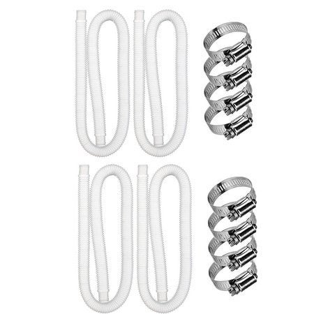4 Pack Pool Pump Replacement Hose for Above Ground Pools White Carousel 1