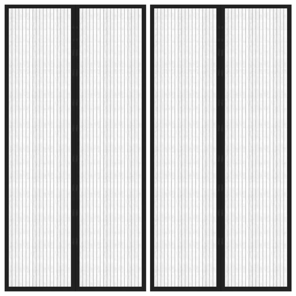 Insect Door Curtains 2 Pcs With Magnet Blocks Black 220X100 Cm Toalni Carousel 1