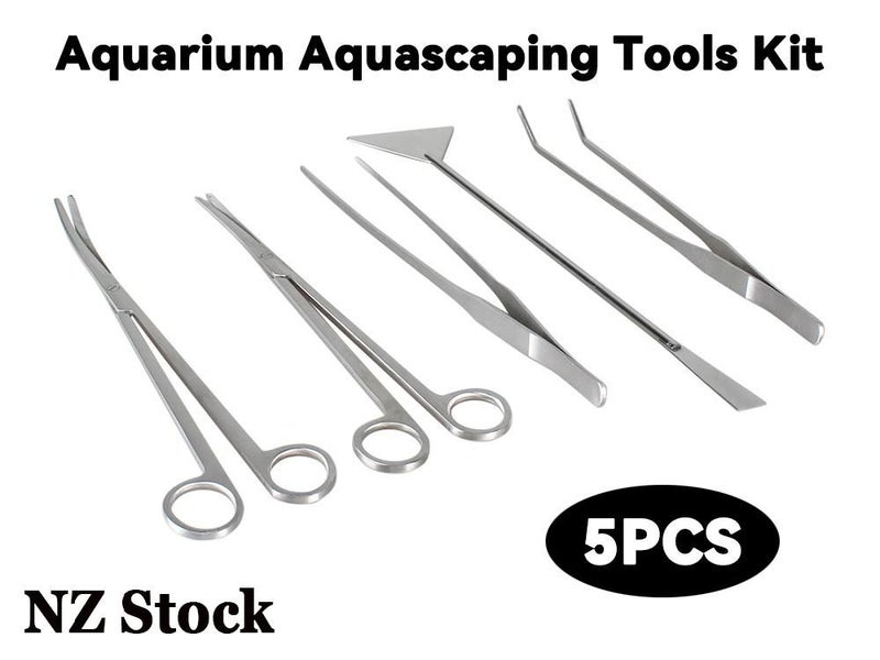 Stainless Steel Aquarium Scissors Tweezers Fish Tank Aquascaping Tools Kit Carousel 1