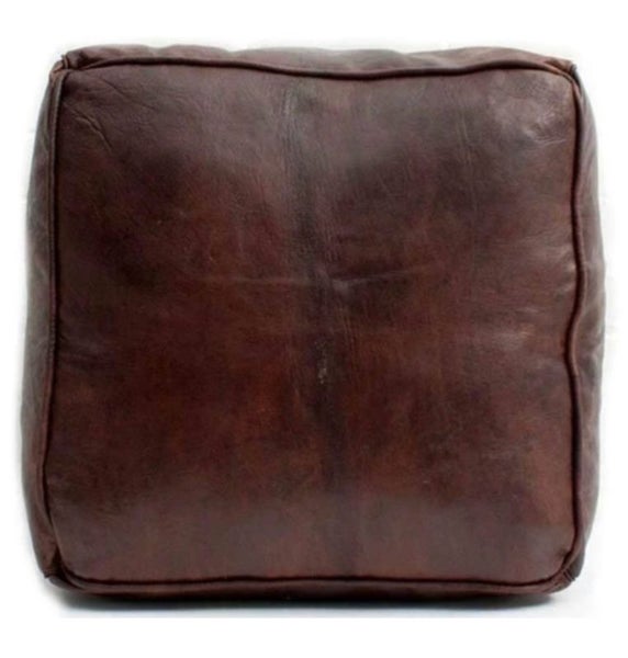 PREMIUM Handcrafted Moroccan Leather Pouf Carousel 2