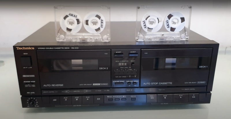 Technics RS-X101 Stereo Double Audio Cassette Tape Deck. For Dubbing Tapes. Carousel 1