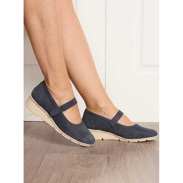 Amortyl Leather Mary Jane - Size 10 - Blue Grey Carousel 1