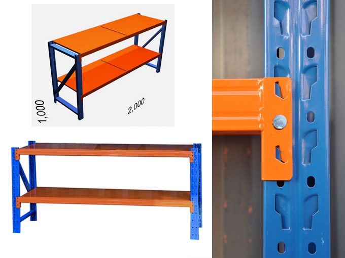 Steel Storage Shelving Unit with Work Bench Carousel 2