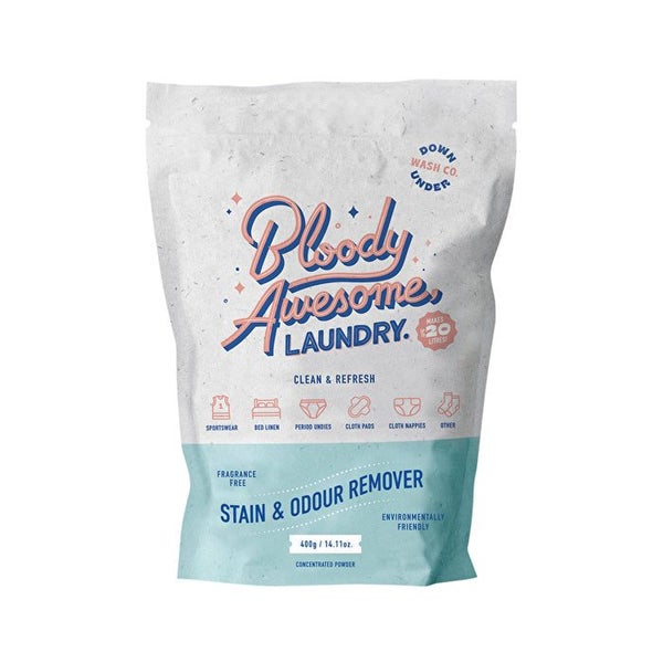 Downunder Wash Co . (Bloody Awesome, Laundry) Stain & Odour Remover Powder Fr... Carousel 1