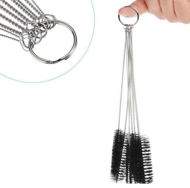 NEW 10Pcs White Nylon Straw Cleaners Cleaning Brush Drinking Pipe Cleaners Carousel 3