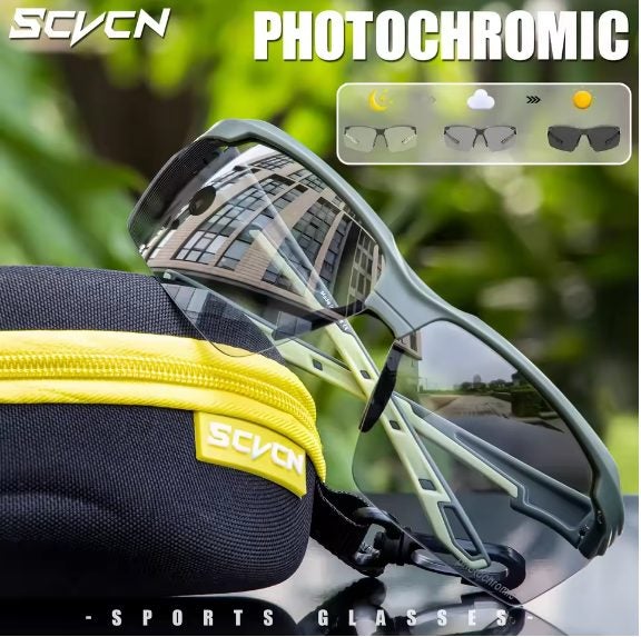 TR90 SCVCN Photochromic Sports Cycling Sunglasses Glasses UV400 Carousel 1