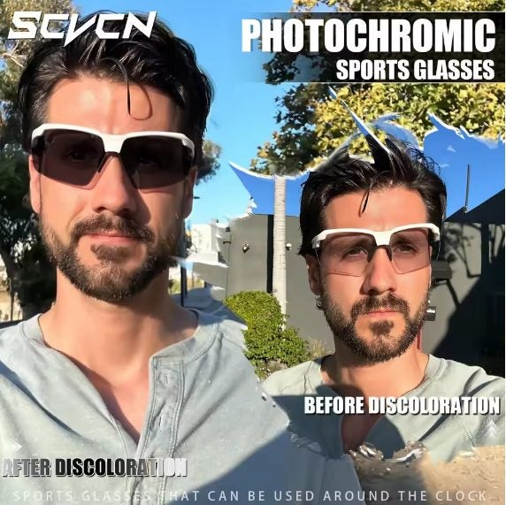 TR90 SCVCN Photochromic Sports Cycling Sunglasses Glasses UV400 Carousel 2