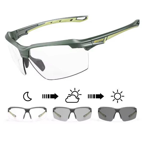 TR90 SCVCN Photochromic Sports Cycling Sunglasses Glasses UV400 Carousel 14