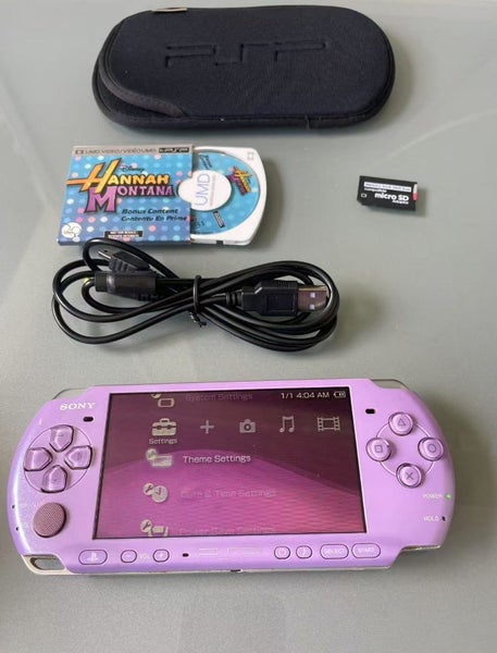 Rare PSP3000 Hannah Montana Lavendar Purple WIth Concert UMD 6.60 PRO-C 32G MS Carousel 1
