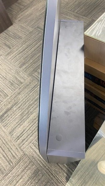 Figura 600 Arch Mirror Cabinet Right Hand Hinge in Char Blue Carousel 2