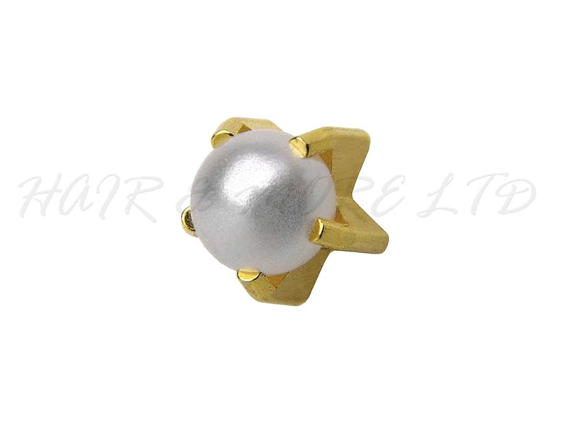 Studex Gold Plated Earrings Pearl, 1 Pair - Regular Size 3mm **MADE IN USA Carousel 1