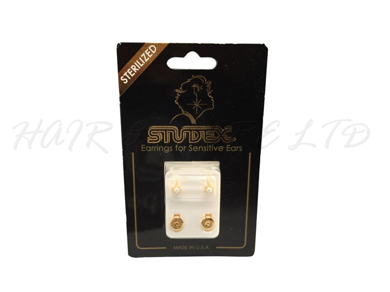 Studex Gold Plated Earrings Pearl, 1 Pair - Regular Size 3mm **MADE IN USA Carousel 2