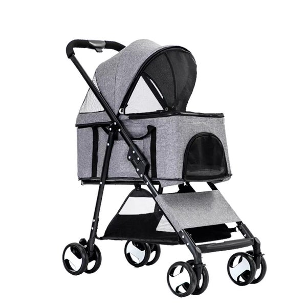 Large Pet Stroller Dog Cat Travel Carrier Pram Foldable Pushchair Outdoor Carousel 1