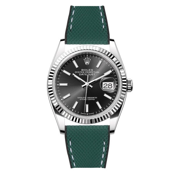 Theo Nylon & FKM Rubber Hybrid Performance Watch Band for Rolex Datejust - Gr... Carousel 1