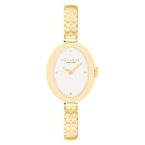 Coach Gold Steel White Dial Women's Watch - 14504528 Carousel 1