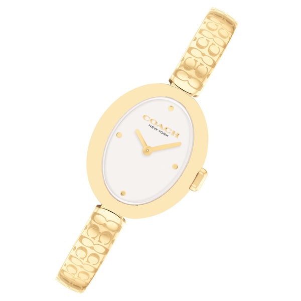 Coach Gold Steel White Dial Women's Watch - 14504528 Carousel 2