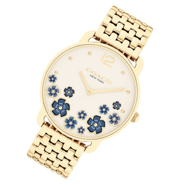 Coach Gold Steel Chalk Dial Women's Watch - 14504517 Carousel 2